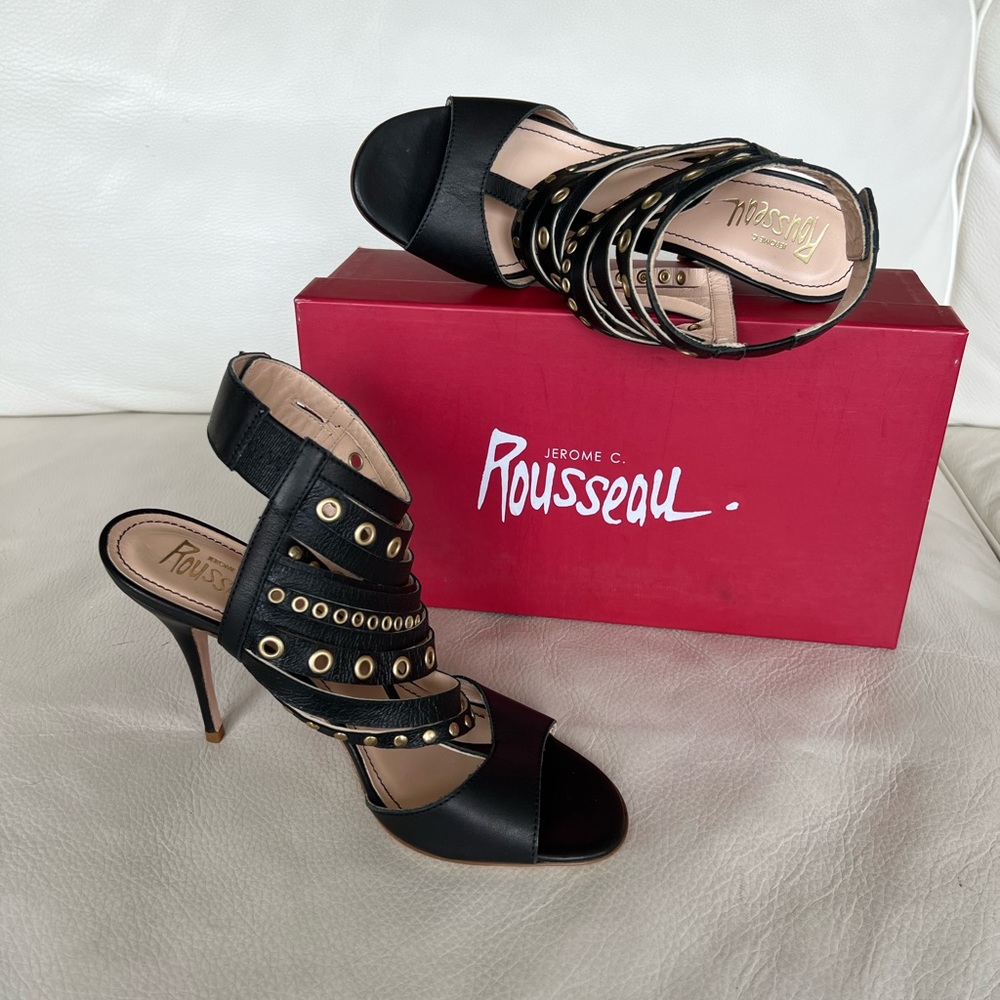 Jerome C. ROUSSEAU Black High Heels NWB NEW Size (US 7) EU 37.5
